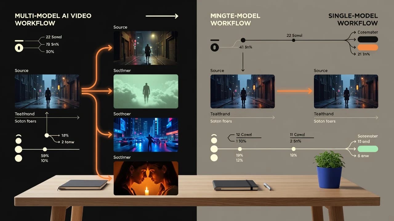 Multi-model versus single-model AI video generator workflow